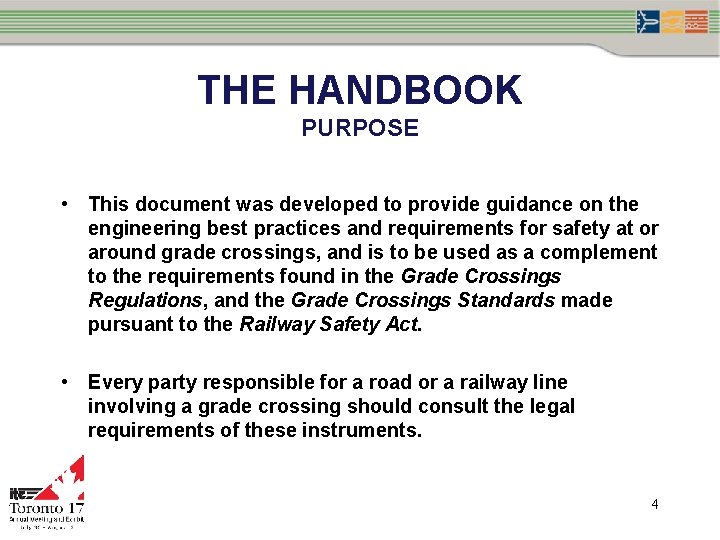 THE HANDBOOK PURPOSE • This document was developed to provide guidance on the engineering