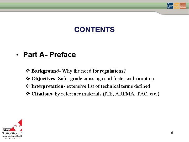 CONTENTS • Part A- Preface v Background- Why the need for regulations? v Objectives-