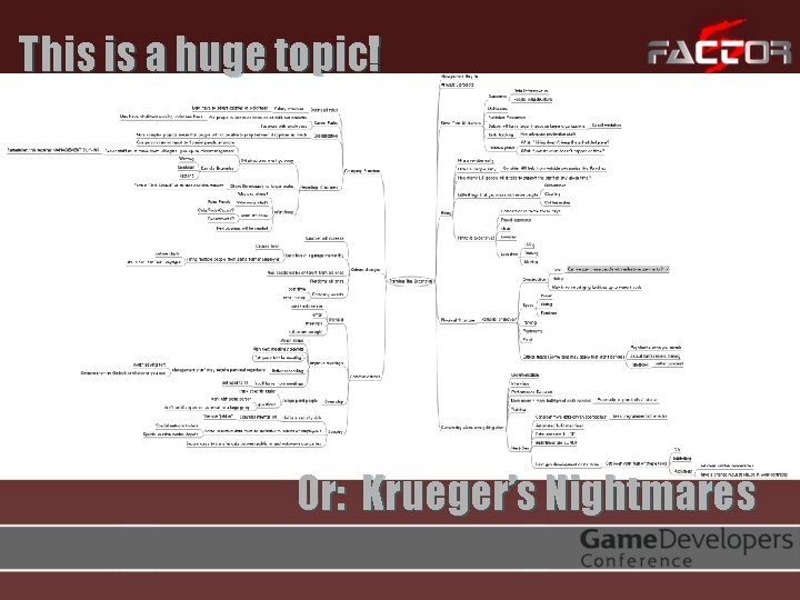 This is a huge topic! Or: Krueger’s Nightmares 