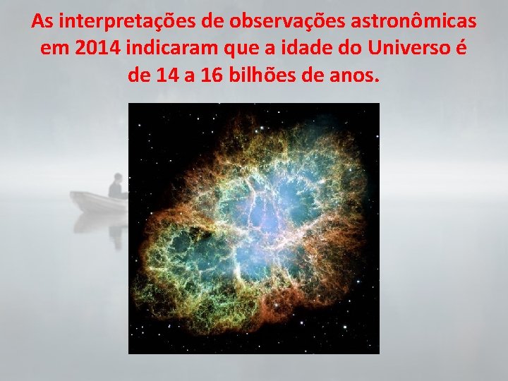 As interpretações de observações astronômicas em 2014 indicaram que a idade do Universo é