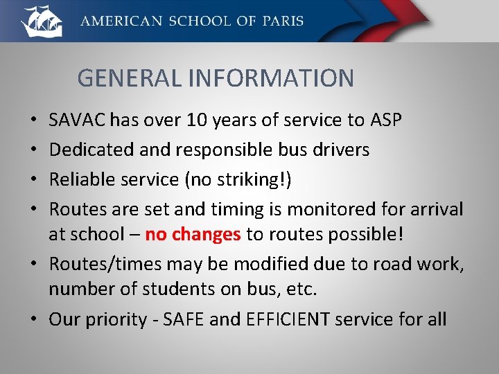 GENERAL INFORMATION SAVAC has over 10 years of service to ASP Dedicated and responsible