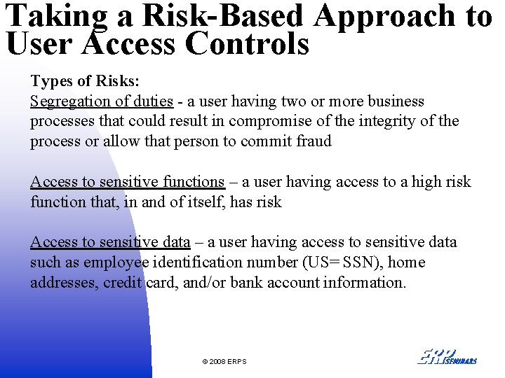Best Practices for User Access Controls and Segregation