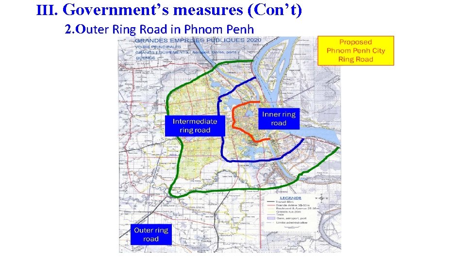 III. Government’s measures (Con’t) 2. Outer Ring Road in Phnom Penh 