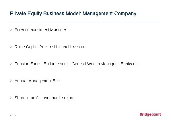 Private Equity Business Model: Management Company > Form of Investment Manager > Raise Capital