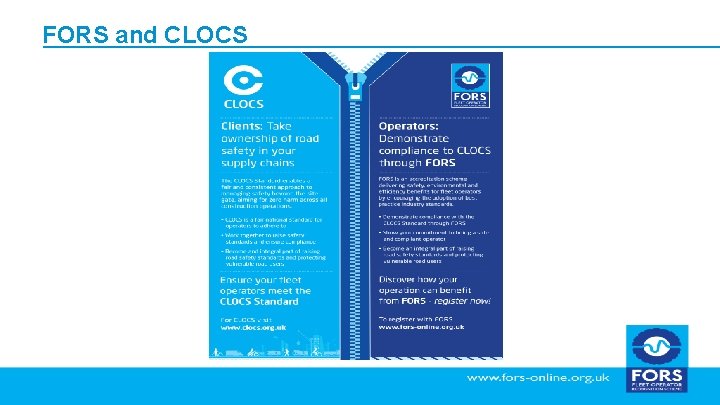 FORS and CLOCS 