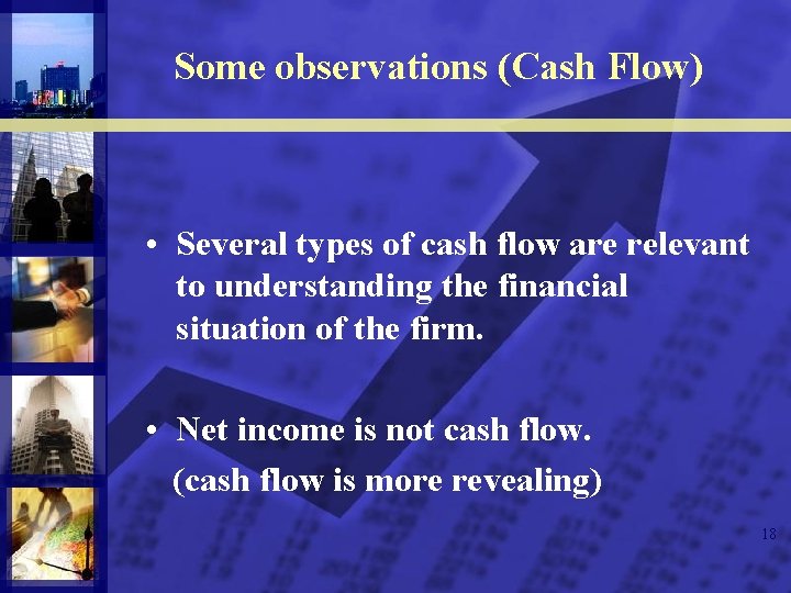 Some observations (Cash Flow) • Several types of cash flow are relevant to understanding