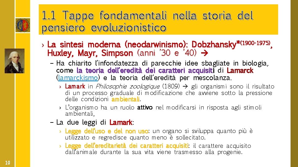 1. 1 Tappe fondamentali nella storia del pensiero evoluzionistico › La sintesi moderna (neodarwinismo):