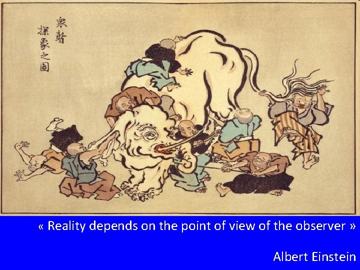  « Reality depends on the point of view of the observer » Albert