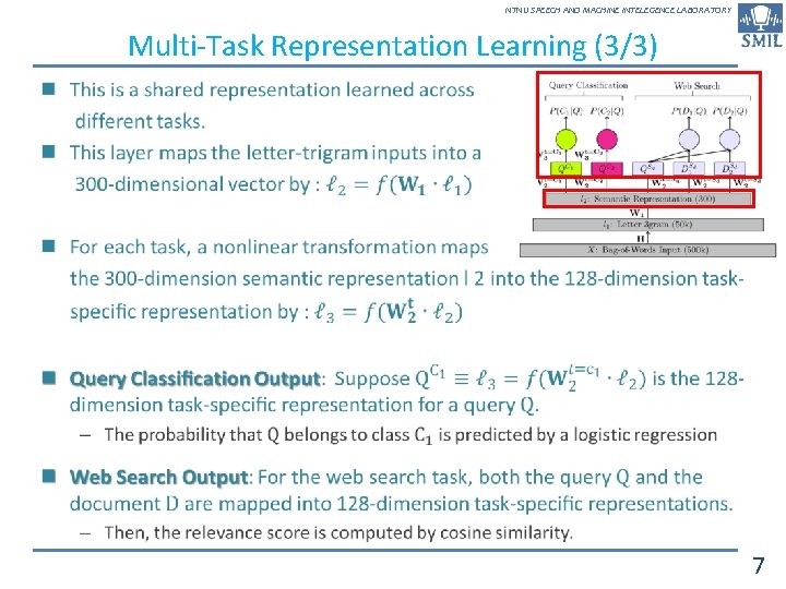 NTNU SPEECH AND MACHINE INTELEGENCE LABORATORY Multi-Task Representation Learning (3/3) n 7 