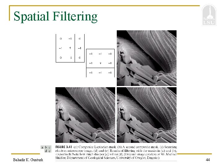 Spatial Filtering Bahadir K. Gunturk 44 