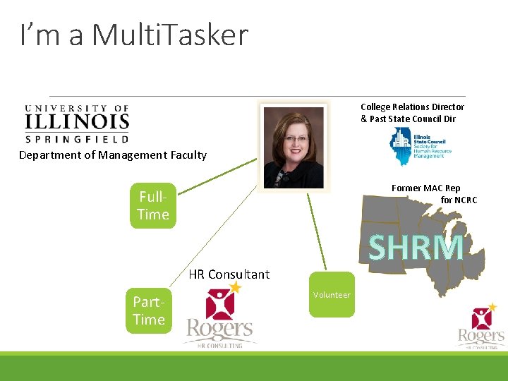 I’m a Multi. Tasker College Relations Director & Past State Council Dir Department of