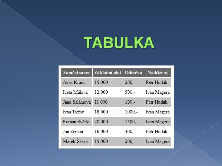 TABULKA 