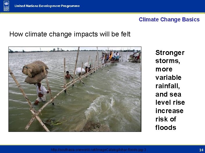 Climate Change Basics How climate change impacts will be felt Stronger storms, more variable