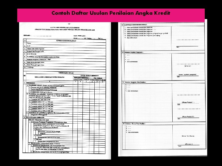 Contoh Daftar Usulan Penilaian Angka Kredit 