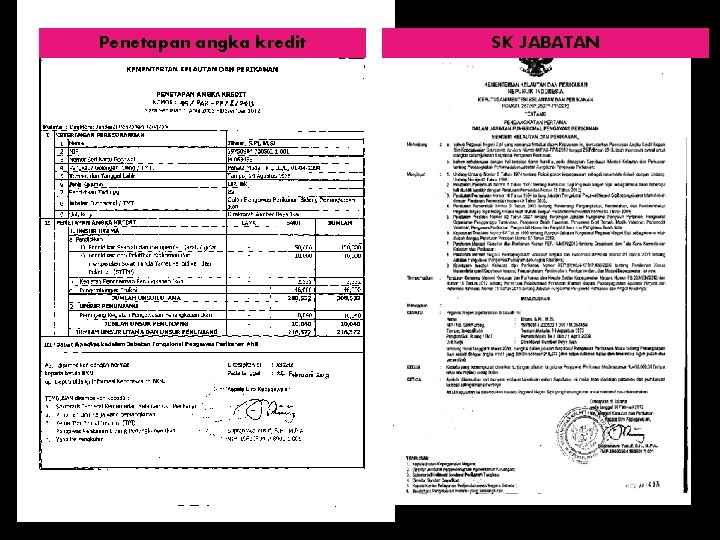 Penetapan angka kredit SK JABATAN 