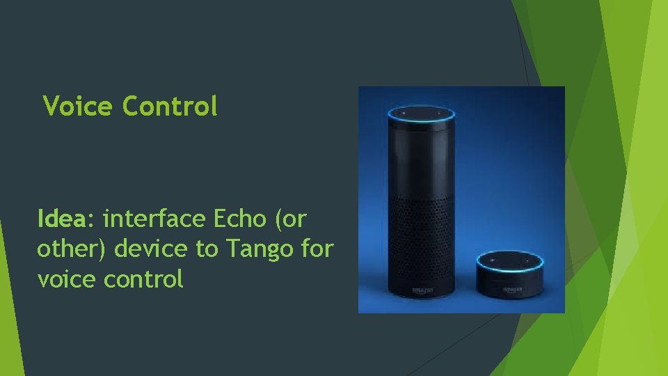 Voice Control Idea: interface Echo (or other) device to Tango for voice control 