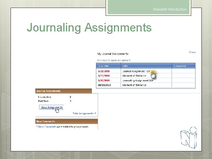 Resident Introduction Journaling Assignments 
