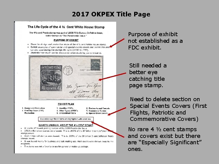 2017 OKPEX Title Page Purpose of exhibit not established as a FDC exhibit. Still