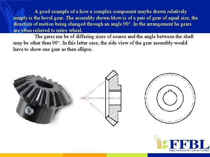 A good example of a how a complex component maybe drawn relatively simply is