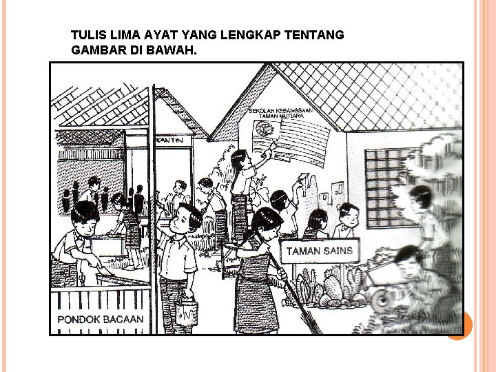 TULIS LIMA AYAT YANG LENGKAP TENTANG GAMBAR DI BAWAH. 