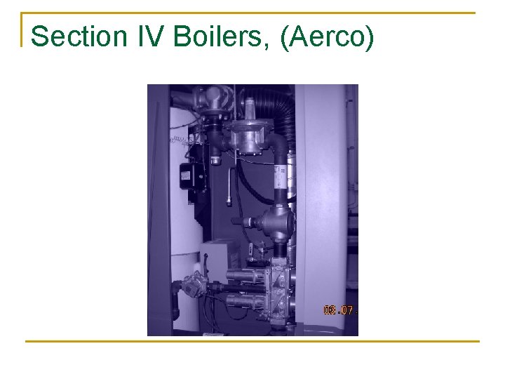 Section IV Boilers, (Aerco) 