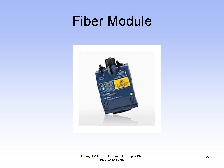 Fiber Module Copyright 2008 -2013 Kenneth M. Chipps Ph. D. www. chipps. com 25