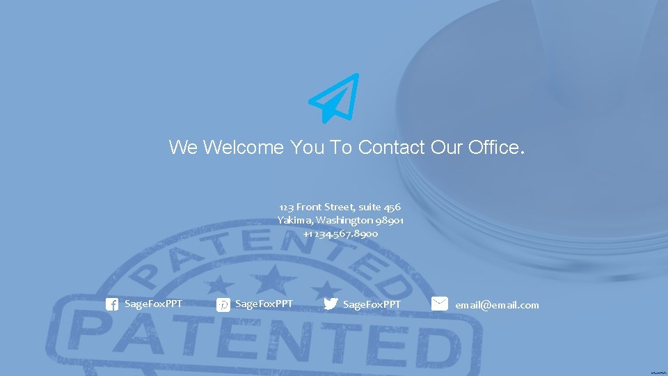 We Welcome You To Contact Our Office. 123 Front Street, suite 456 Yakima, Washington