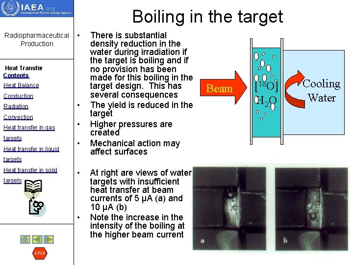 Boiling in the target Radiopharmaceutical Production • Heat Transfer Contents Heat Balance Conduction •