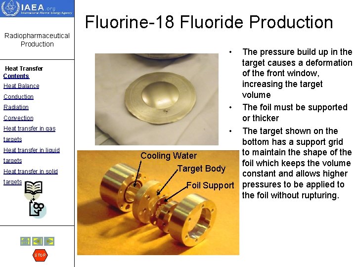 Fluorine-18 Fluoride Production Radiopharmaceutical Production Heat Transfer Contents Heat Balance Conduction Radiation Convection Heat