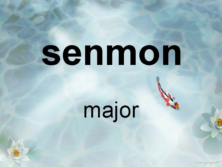 senmon major 