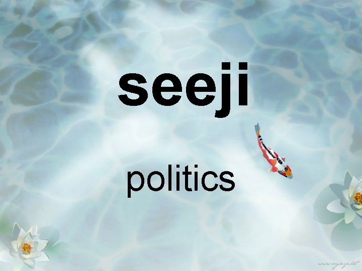 seeji politics 