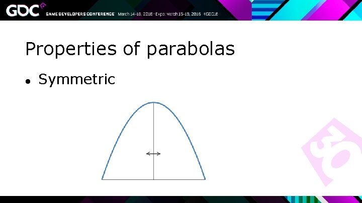 Properties of parabolas ● Symmetric 