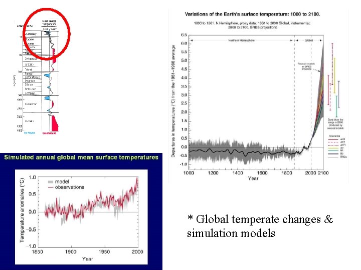 * Global temperate changes & simulation models 