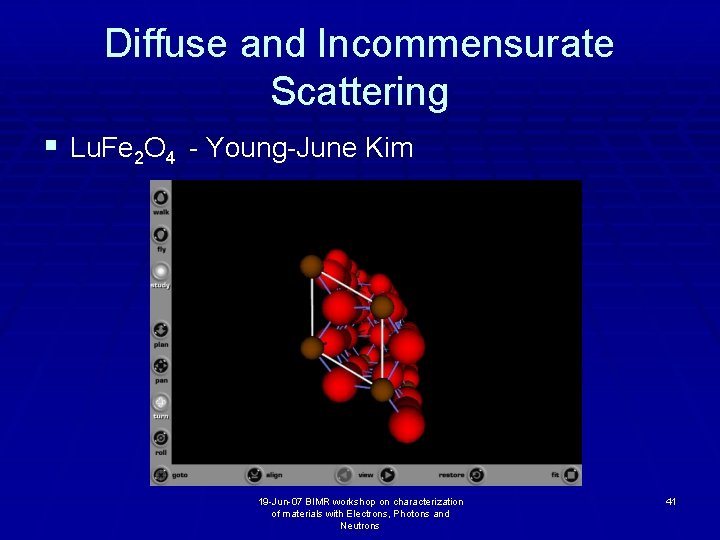 Diffuse and Incommensurate Scattering § Lu. Fe 2 O 4 - Young-June Kim 19
