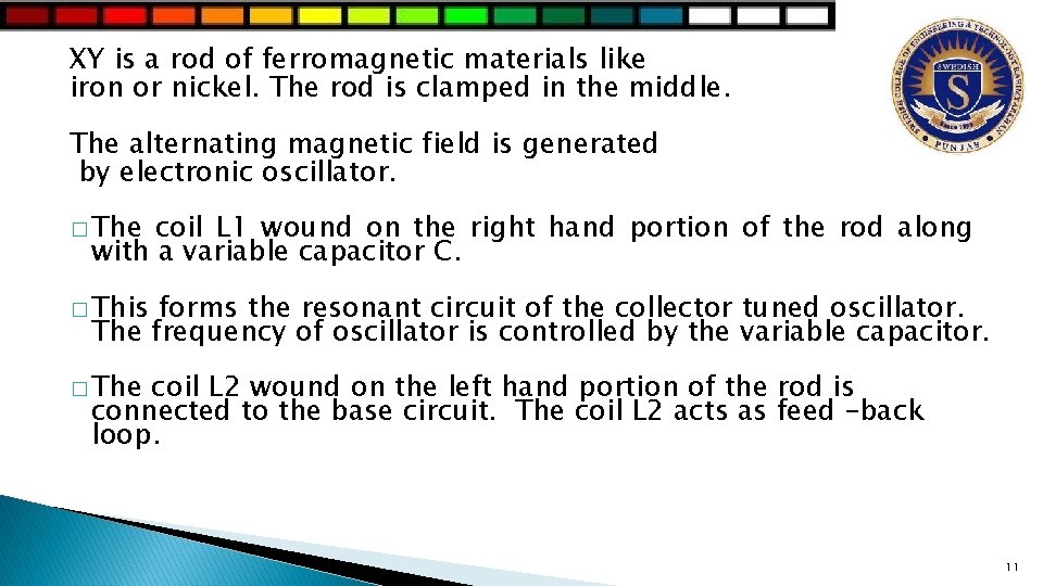 XY is a rod of ferromagnetic materials like iron or nickel. The rod is