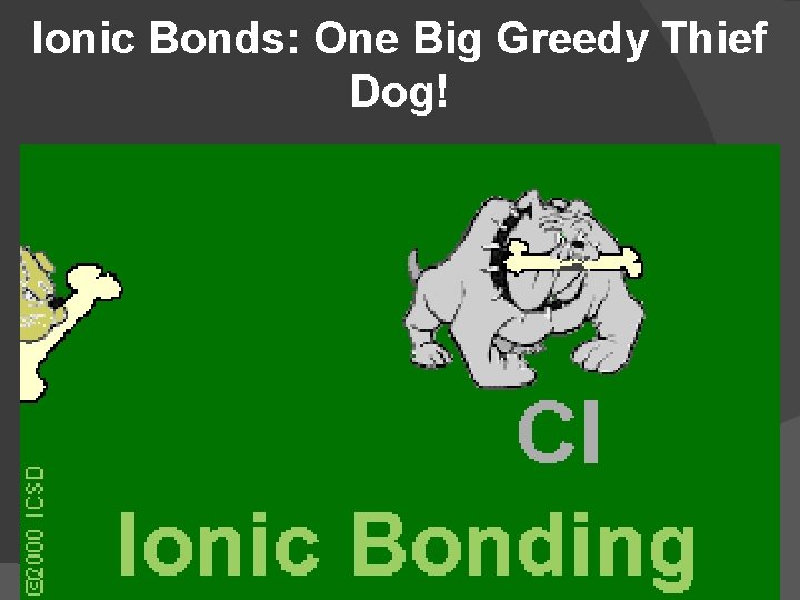 Ionic Bonds: One Big Greedy Thief Dog! 
