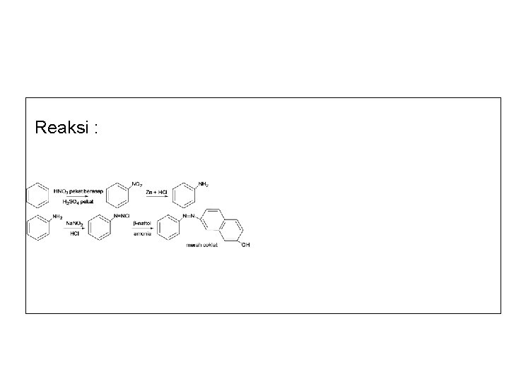 Reaksi : 