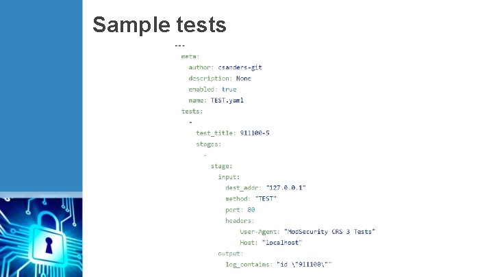Sample tests 