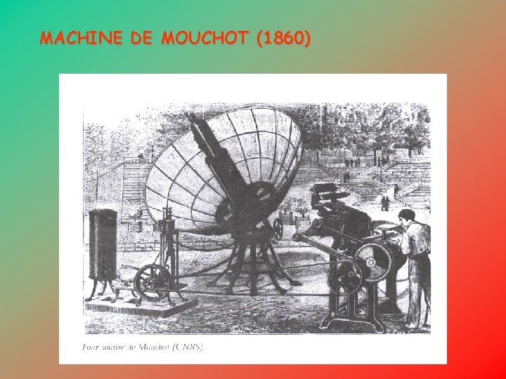 MACHINE DE MOUCHOT (1860) 