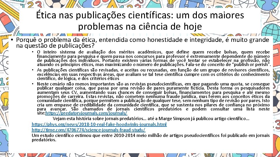 Ética nas publicações científicas: um dos maiores problemas na ciência de hoje • Porquê