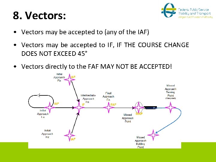 8. Vectors: • Vectors may be accepted to (any of the IAF) • Vectors