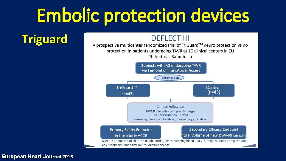 Embolic protection devices Triguard European Heart Journal 2015 