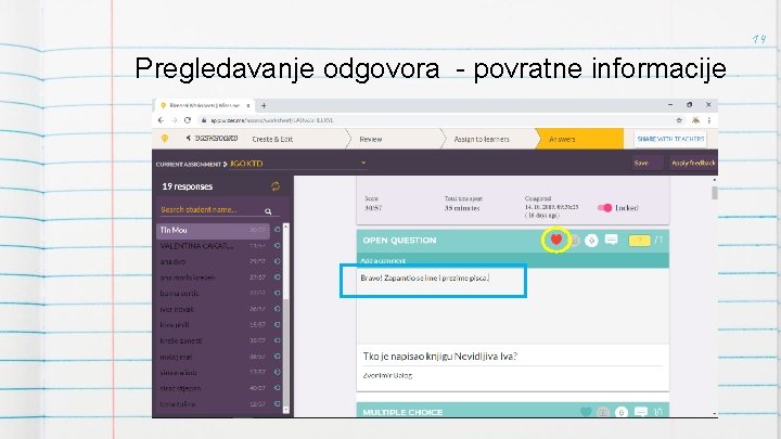 14 Pregledavanje odgovora - povratne informacije 