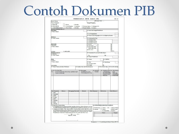 Contoh Dokumen PIB Contoh Dokumen PIB