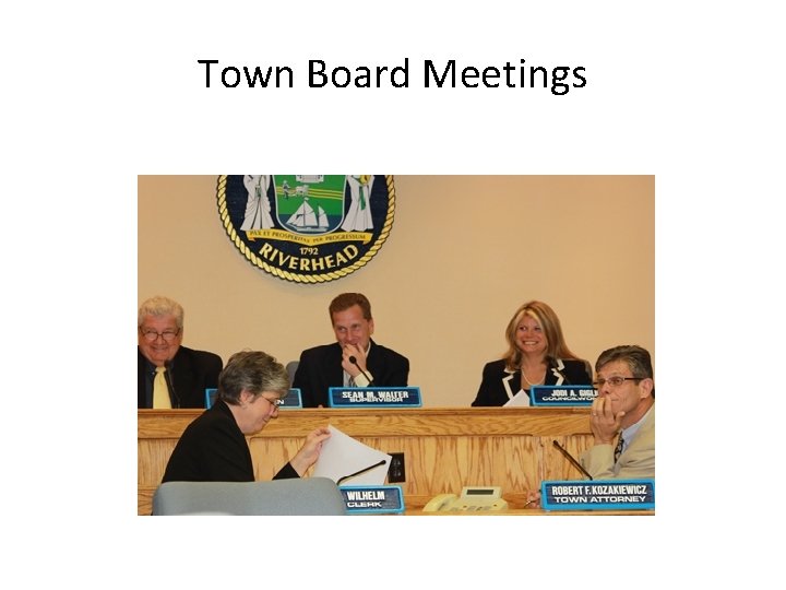 Town Board Meetings 