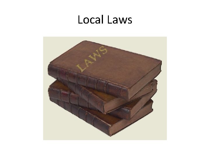 Local Laws 