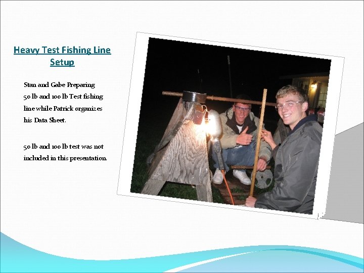 Heavy Test Fishing Line Setup Stan and Gabe Preparing 50 lb and 100 lb