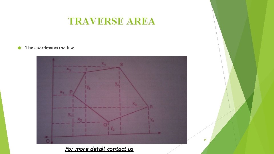 TRAVERSE AREA The coordinates method 24 For more detail contact us 