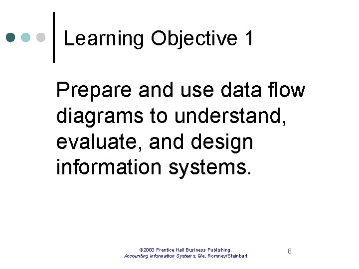 Learning Objective 1 Prepare and use data flow diagrams to understand, evaluate, and design