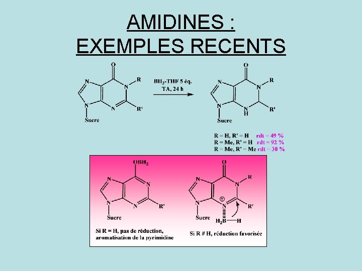 AMIDINES : EXEMPLES RECENTS 
